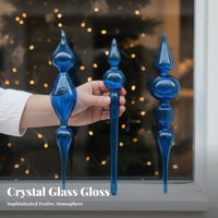 Crystal Raindrop Ornament Transparent Glass Teardrop Ornament Light-Reflecting
