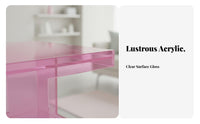 2-Tier Transparent Stand Robust 2-Tier Clear Table Sturdy for Renters, Students