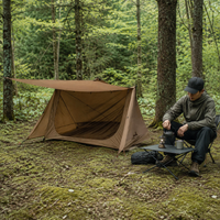 Lightweight Solo Tent, 2-Person, For Mountaineering, 3-Season Compatible, Waterproof 3000mm, 210x125x115cm, Compact Storage