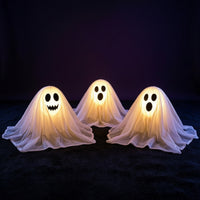 3 Pieces Illuminated Specter Stake Outdoor Specter Decoration with Ground Stake Spooky for Halloween, Lawn, Garden