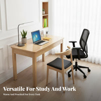 Solid Wood Desk Minimalist Wooden Study Table Modern Computer Workstation Sturdy Writing Desk for Students Adults Suitable for Home Office Bedroom Small Areas