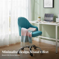 Upholstered Rolling Chair Comfortable for Long Sitting Desk Seat Modern Design