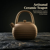 Maifan Stone Teapot with Candle Stove - New Chinese Style