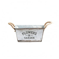 Galvanized Planter Bucket Decorative Plant Container Tabletop