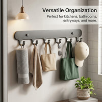 Spoon Holder for Pantry and Kitchen Organizers with Removable Hooks, Under Cabinet or Wall Mounted Hanging Utensil