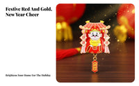 Metal Fridge Magnet God of Wealth Chinese New Year Cartoon Festive Gift