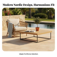 Wovenposterior Club Chair Nordic Design Woven Emphasis Chair Set Weather-Resistant Includes Seat Pad for Seniors, Adults