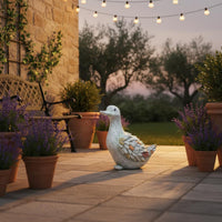 Imitation Stone Duck Ornament Weather-Resistant Pond Duck Sculpture for Yard