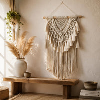 Boho Wall Tapestry Fringe Design Tassel Woven Wall Decor Eco-Friendly