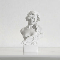 Female Bust Sculpture Detailed Features Classical Design Bust Statue Elegant