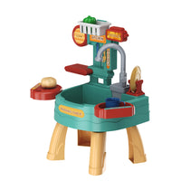 Children's Kitchen Toy Set with Circulating Water and Fishing Play