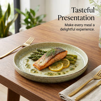 Retro Ceramic Dinner Plate, 10.8-inch Round