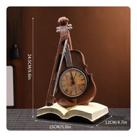 Desktop Figurine Retro Decorative Figurine with Base Tabletop Statue Vintage-Inspired Desktop Ornament Metal-Like for Collectors