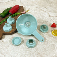 Detachable Funnel with Attachments Long-Handled Plastic Funnel Set Easy to Clean Food Grade for Bottle Filling, Canning