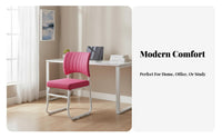 Ribbed Sled Base Chair Sturdy Frame Conference Seat Stackable Design for Clients