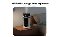 Cools & Humidifies Misting Desk Fan 8 Hour Timer Desktop Water Cooling Fan LED Nightlight for Office Workers, Students, Bedroom, Dorm Room