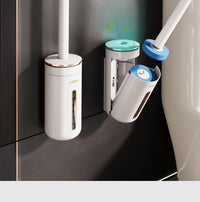 Disposable Toilet Brush with Wall-Mounted Holder and Refill Heads