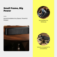 Portable Bass Speaker, HiFi Stereo Sound, Home & Outdoor