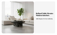 2 Pieces Minimalist look Round Nesting Tables Modern Aesthetic Round layering Table Set Space-Saving Design Household Furniture Sturdy Construction for Homeowners, Apartment Dwellers, Interior Decorators, Living Room, Small Spaces, Lounge Area, Bedroom