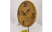 Garden Wall Clock IP44 Resin Wall Clock Natural Textured Design for Patio