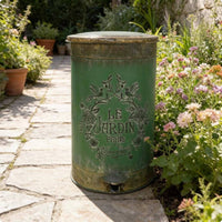 Garden Iron Dustbin Retro Style Decorative Pedal Waste Bin Easy to Clean Ornate Courtyard Trash Can