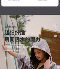nujune毛巾衣男女游泳毛巾披衣浴袍速干斗篷冲浪温泉沙滩保暖加绒