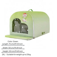 Dog Cooling House Zippered Dog Tunnel Bed Snowflake Print