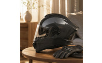 DOT Certified Full-Coverage Helmet | Aerodynamic, Helmet with Sun Visor, for Motorcycle Riding