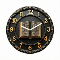 Round Analog Wall Timepiece 12-Hour Clock Face Home Decor Easy to Read