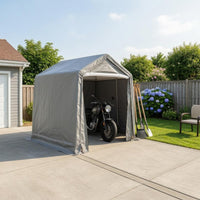 Storage Shelter Tent Gray Cover Storage Canopy Interior