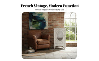 Carved Bedside Cabinet French Vintage design Nightstand Elegant Design for Adults