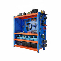 Pegboard Tool Organizer High Load Capacity Multi-Layer Storage Rack Flexible Configuration Heavy Duty Metal Shelf for Mechanics, Warehouse, Stockroom