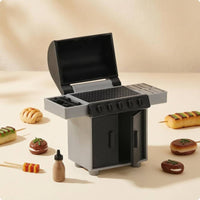 1:12 Dollhouse Grill Black and Gray Dollhouse Grill Openable Lid