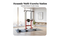 Heavy-Duty Steel Frame Pull up Station Stable Base Freestanding Pull up Bar Non-Slip Grips Power Station High Weight Capacity for Fitness Enthusiasts, Adults, Beginners, Home Gym, Indoor, Garage, Basement