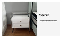Metal Frame End Table Modern Minimalist Design Exposed-Shelf Side Table