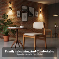 Nordic design Upholstered spine supportrest Seat Light Luxury Design Upholstered Wooden Seat Padded padding Dining Room Chair Curved spine support for Homeowners, Restaurant Owners, Interior Designers, Kitchen, Cafe