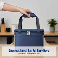 Insulated Lunch Bag, Waterproof Bento Tote, Handheld for Office, Students