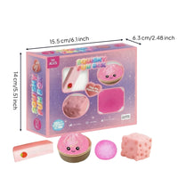 4 Pieces Soft Sensory Toy Assortment Tactile Stress Relief Toy Set Anti-Anxiety Safe for Children, Students, Desk, School, Travel