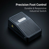 Industrial Foot Switch UK Plug, XF-502 Pedal Switch with 2M Cable, Self-Resetting Treadle Switch, Engineering -Retardant, 37V-AC1000V