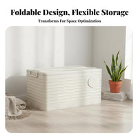 Collapsible Wheeled Box Large Capacity Household Storage Tooleffortless Assembly