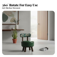 Rotating Lowsupport Stool Upholstered pad Makeup Table Stool Minimalist Design