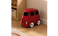 Bus Trash Can Easy to Move Rolling Trash Can Window-Design Panels