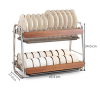 Adjustable stainless steel dish rack