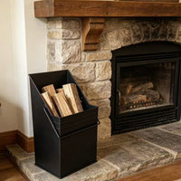 Iron Firewood Storage Bucket with Handle