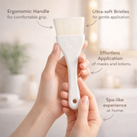 Cosmetic Brush with Long Handle, Nylon Bristles Body Lotion for Spa, for Essential Oil, Large for Skincare Enthusiasts