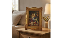 Vintage Gold Frame Floral Scrollwork Home Decor Resin Material for Desk Display