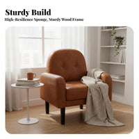 Upholstered Single Sofa Minimalist design Accent Chair Modern Design snug for Apartment Dwellers, Students, Living Room, Bedroom