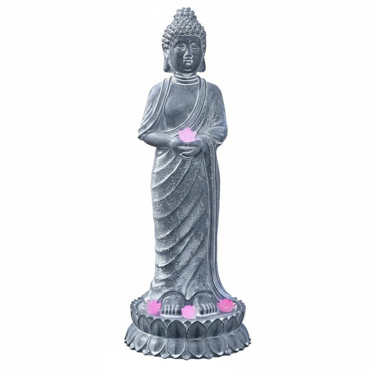 Solar Buddha Statue Weatherproof Zen Garden Decor Automatic On/deactivate