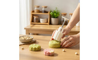Mooncake Stamp with Stamp Food-Grade Mooncake Stamp with Stamps Blossom Pattern Loaded Pastry Press for Home Culinary Creators, Oven Cooking