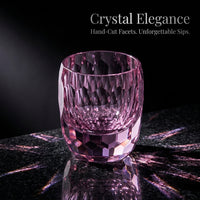 Pink Crystal Whiskey Glass, Hand Fired, 101-200ml